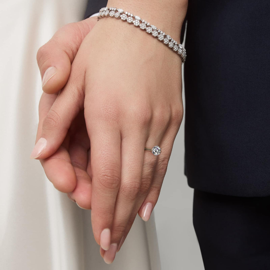 2.25 CT Lab Grown Diamond Round Petite Nouveau Stephea Six-Prong Solitaire Engagement Ring in 14K Yellow Gold