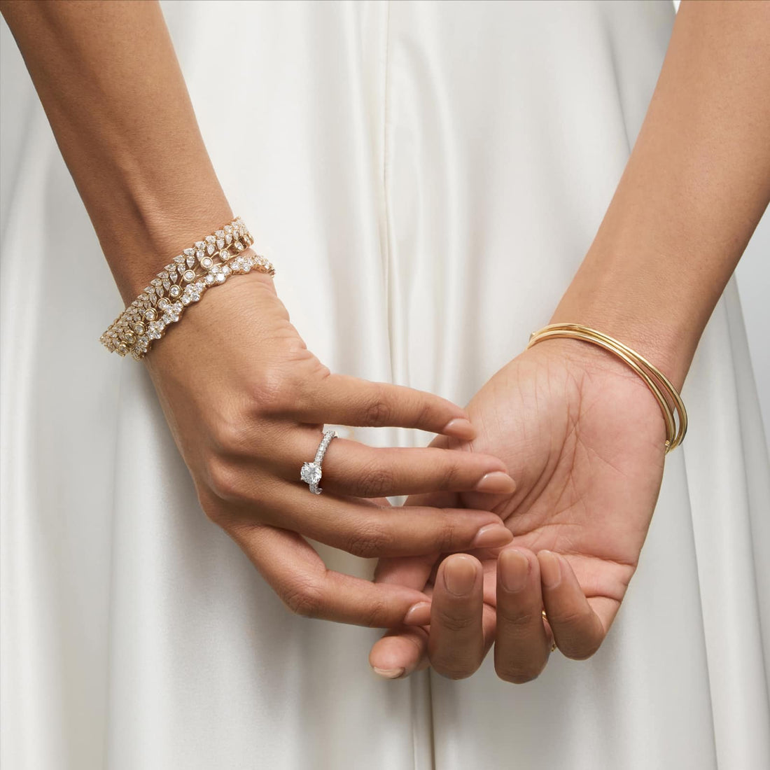 2.50 CT Lab Grown Diamond French Pavé Stephea Engagement Ring in Platinum (1/4 ct. tw.)