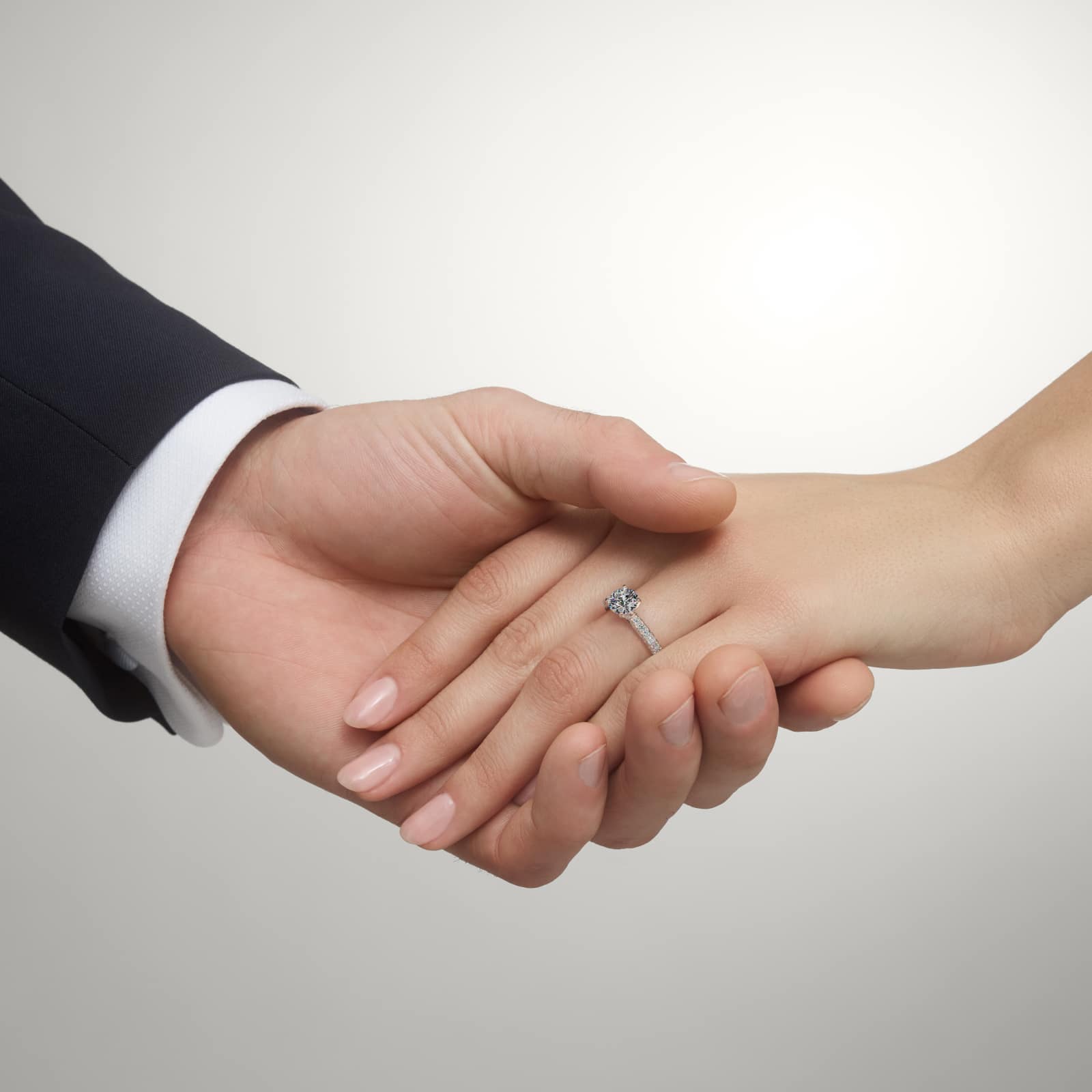 2.50 CT Lab Grown Diamond French Pavé Stephea Engagement Ring in Platinum (1/4 ct. tw.)