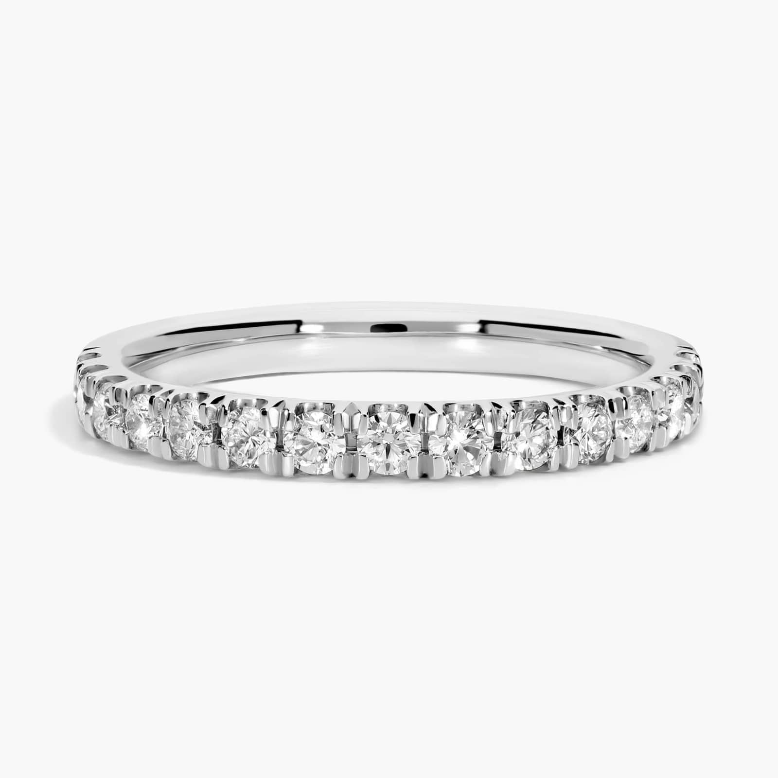 Stephea Scalloped Pavé Diamond Ring In Platinum (1/2 Ct. Tw.)