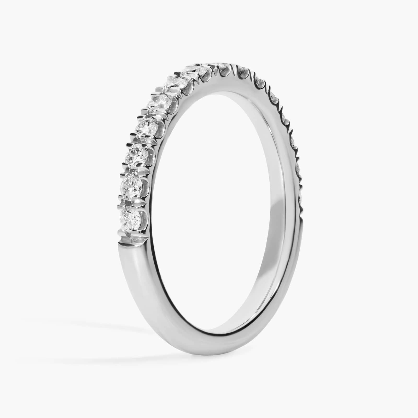 Stephea Scalloped Pavé Diamond Ring In Platinum (1/2 Ct. Tw.)