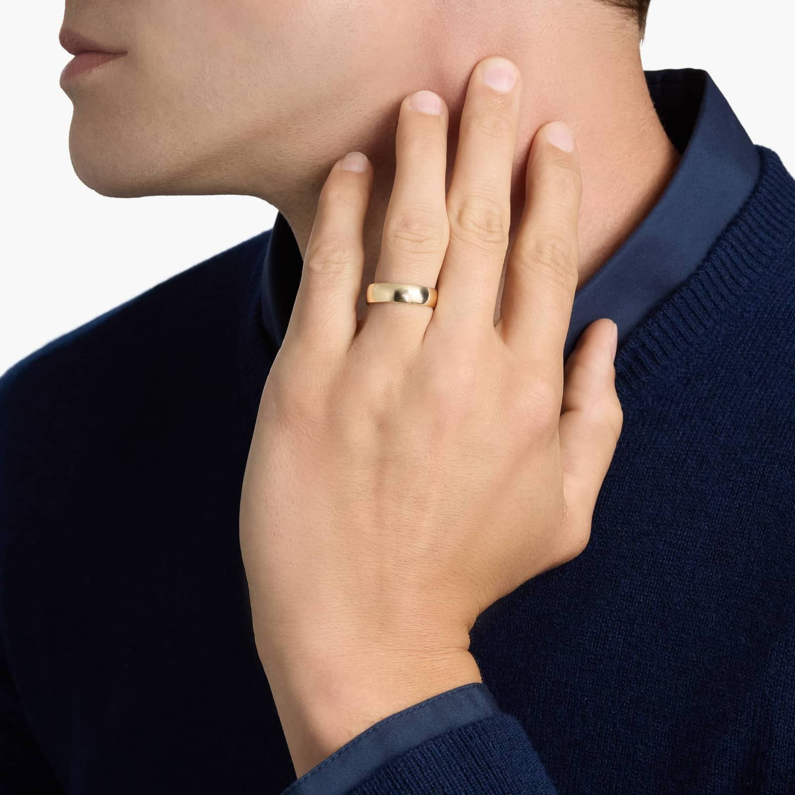 Matte Classic Wedding Ring in 14k Yellow Gold (6mm)