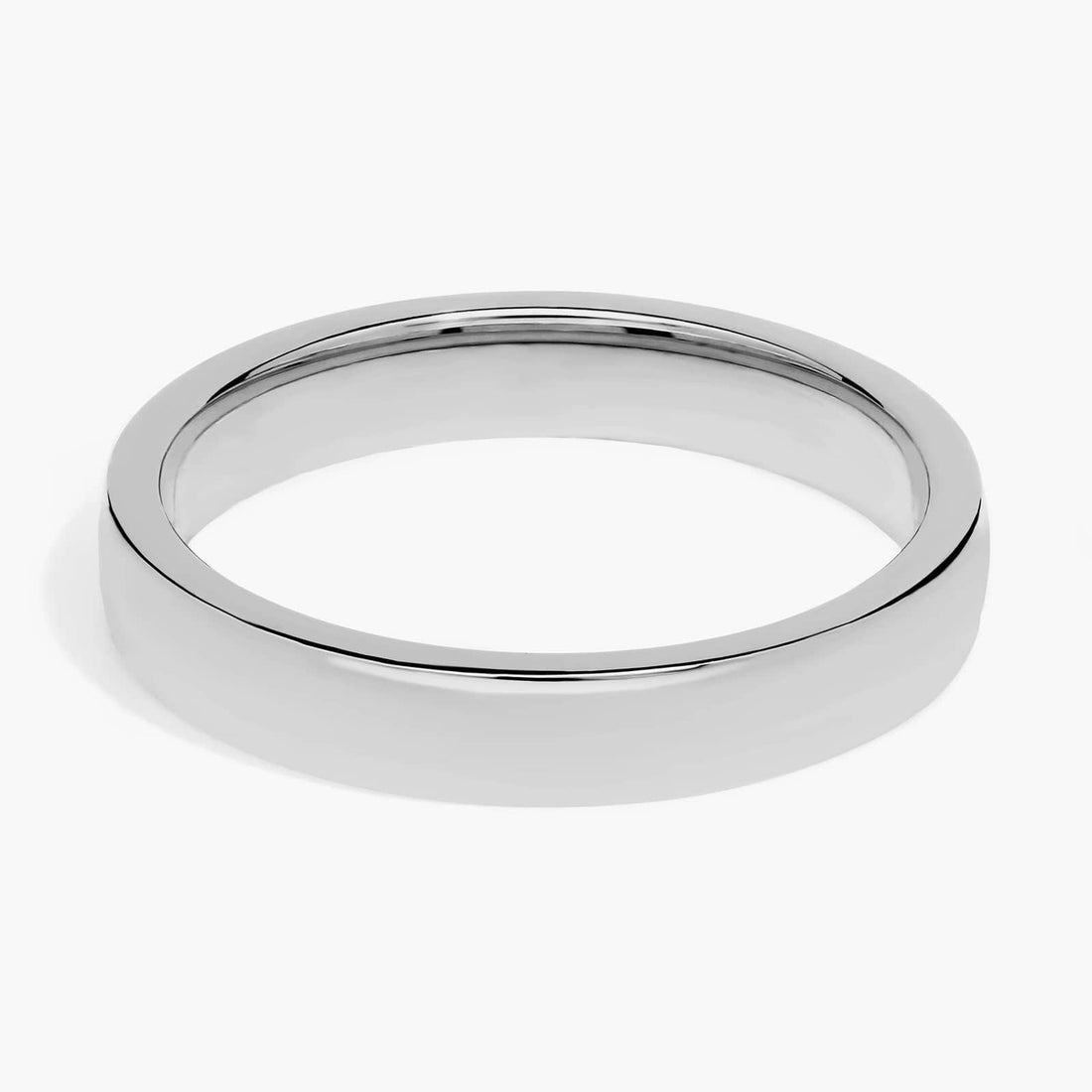 Low Dome Comfort Fit Wedding Ring in 14K White Gold (4mm)