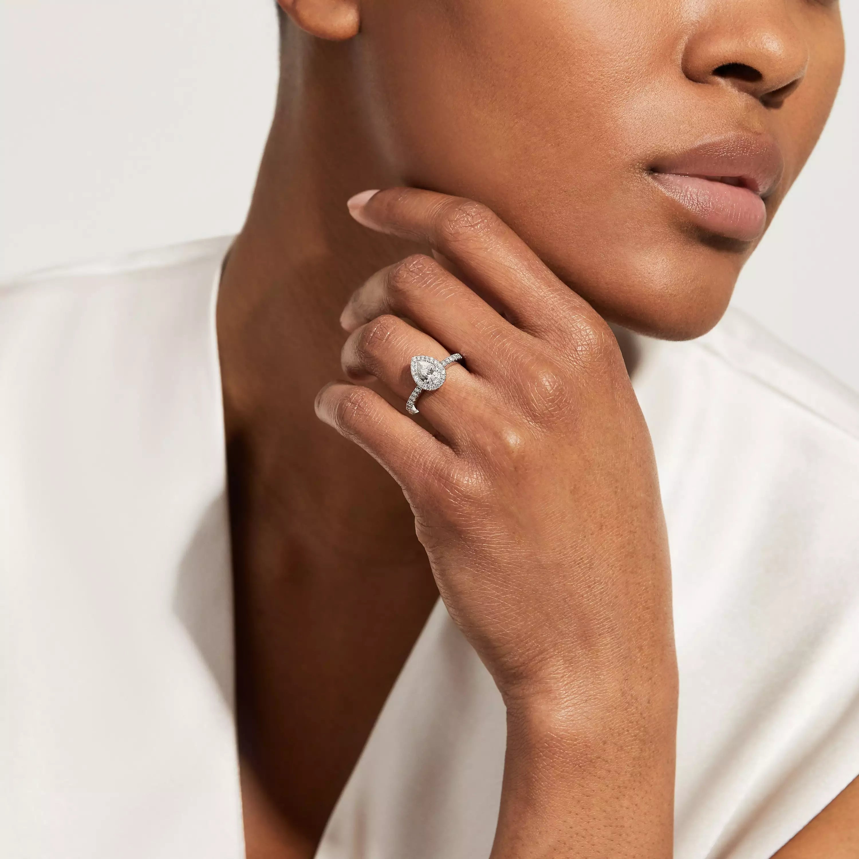 The Stephea Aura™ — Pear-Shaped Diamond Engagement Ring