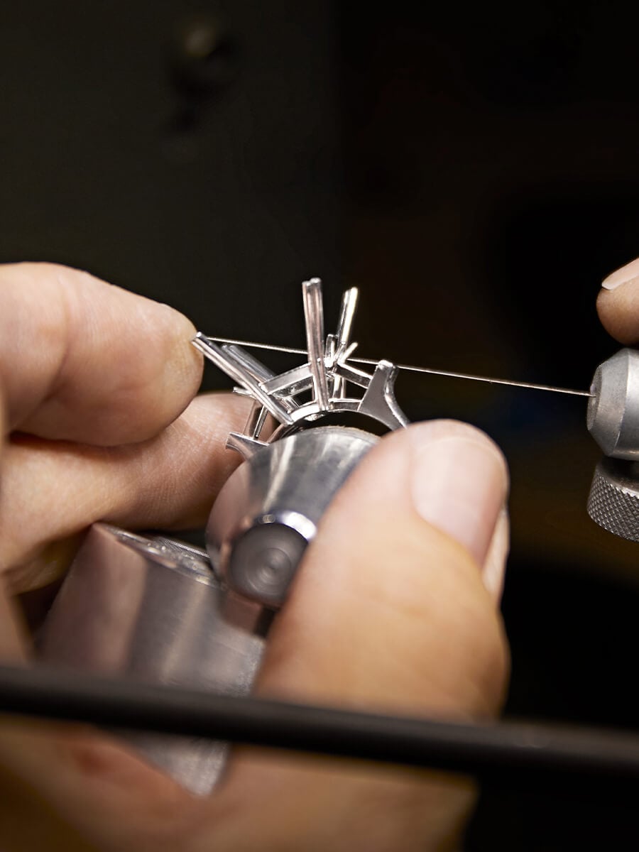Stephea Emerald-Cut Engagement Ring with Tapered Baguette Side Stones