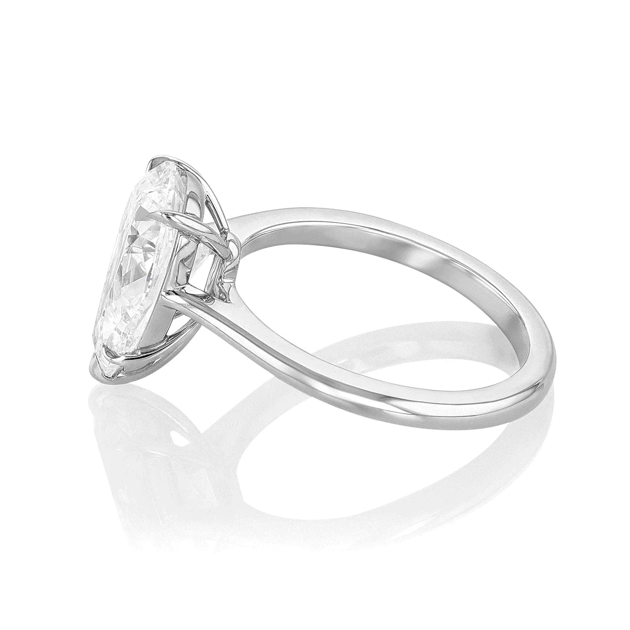 Stephea Solitaire Platinum and 3.02 Total Weight Pear Diamond Engagement Ring